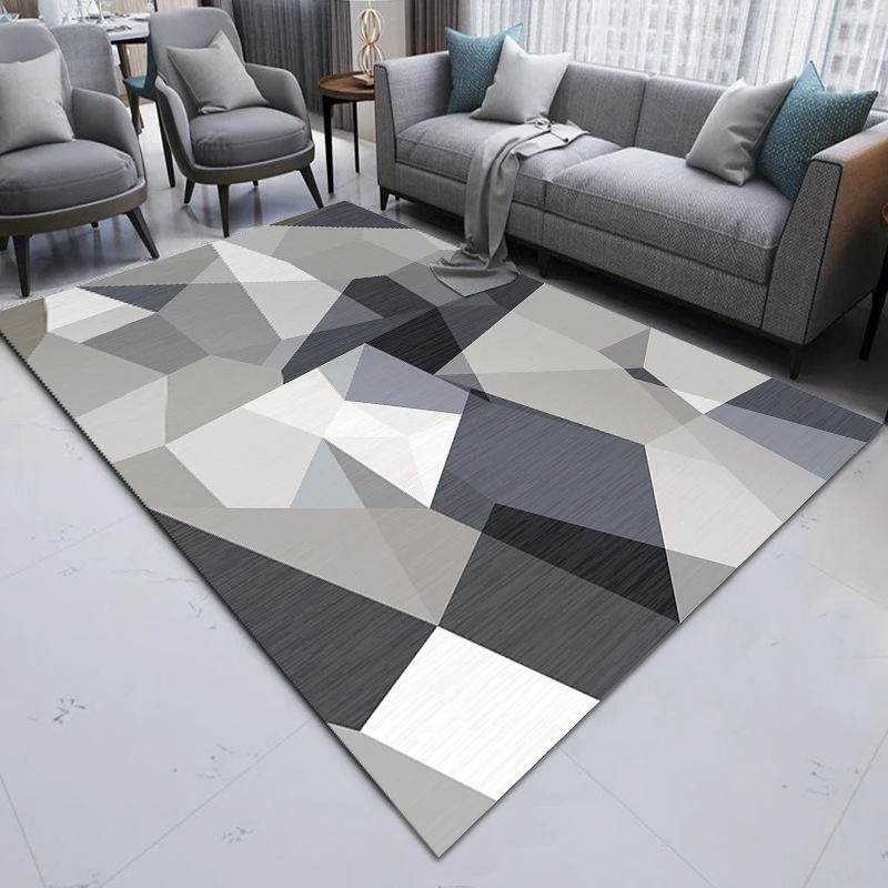 Best Price Modern Geometric Rugs 3d printed Crystal velvet Living room Carpet bedroom floor carpets