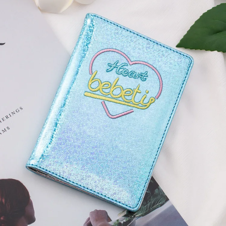 Laser Passport Holder Glitter Shiny Passport Case with 3 Colors PU Leather Passport Holder