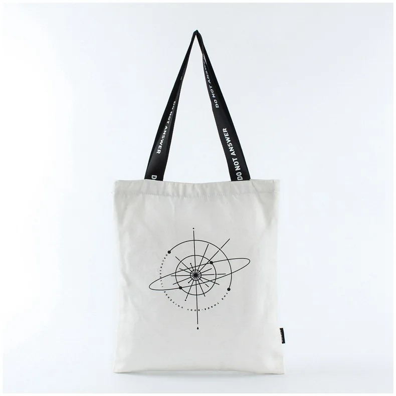 canvas grocery tote bags logo customized printed with shoulder strap plain zippered patterned canvas shopping bag