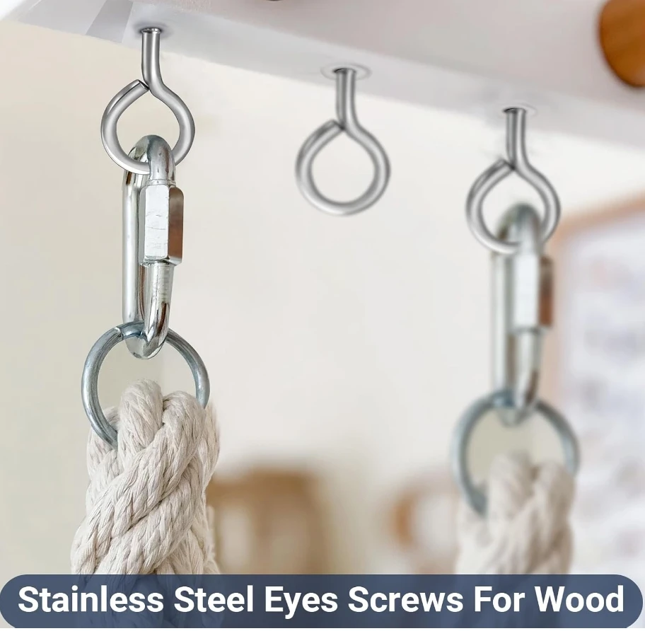 2024 Custom Zinc Plated Carbon Steel Sheep Eye Screws Closed Hook With Ring Screw Lifting Ring Sheep Horn Eye Bolt