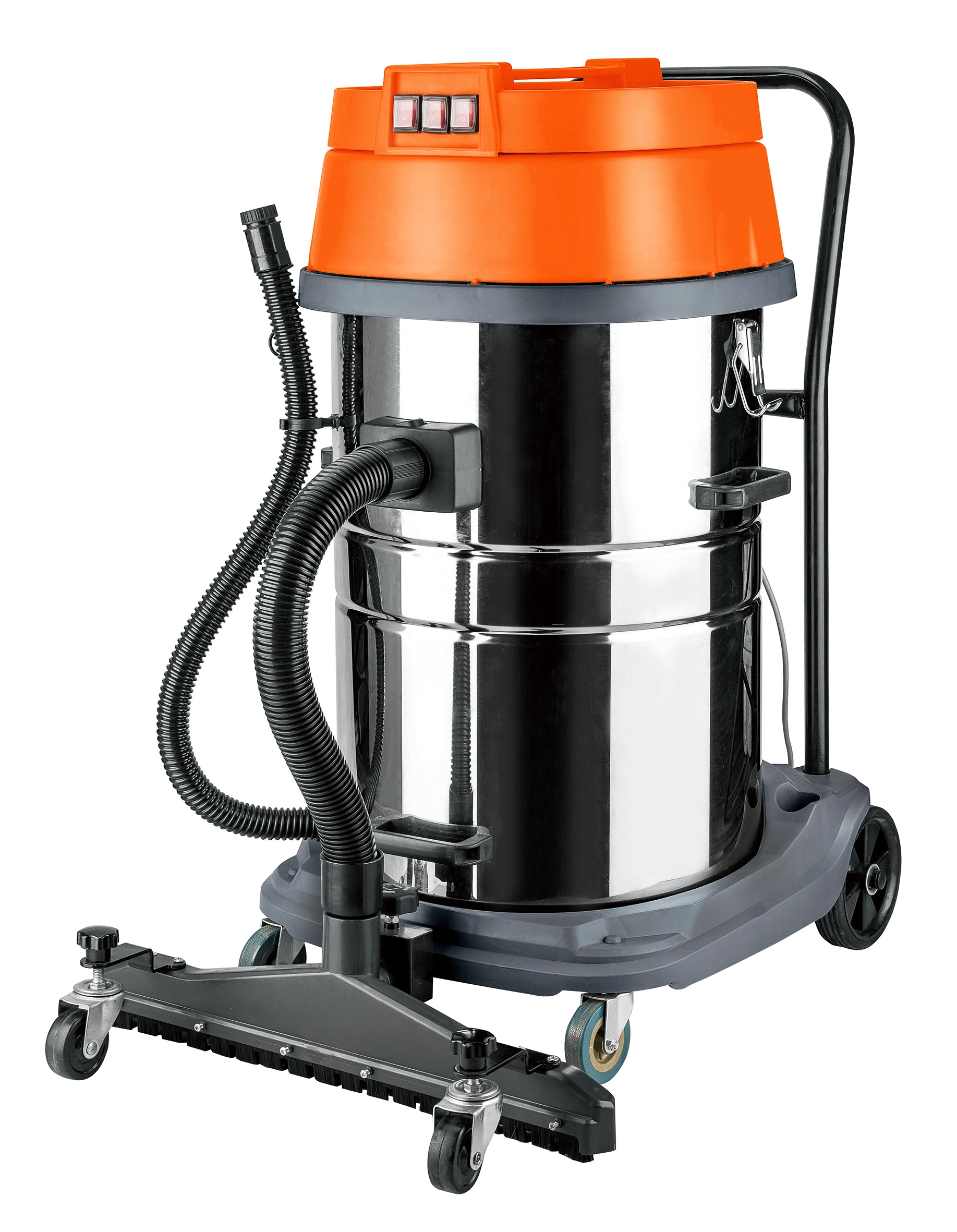 606-3M80 80L 3600w 3-motors steel tank wet and dry vacuum cleaner