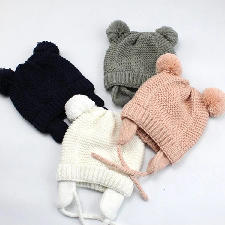 Newborn Baby Small Hat Winter 2022 Toddler Knitted Hat Boy Girl Children Baby Hat Winter
