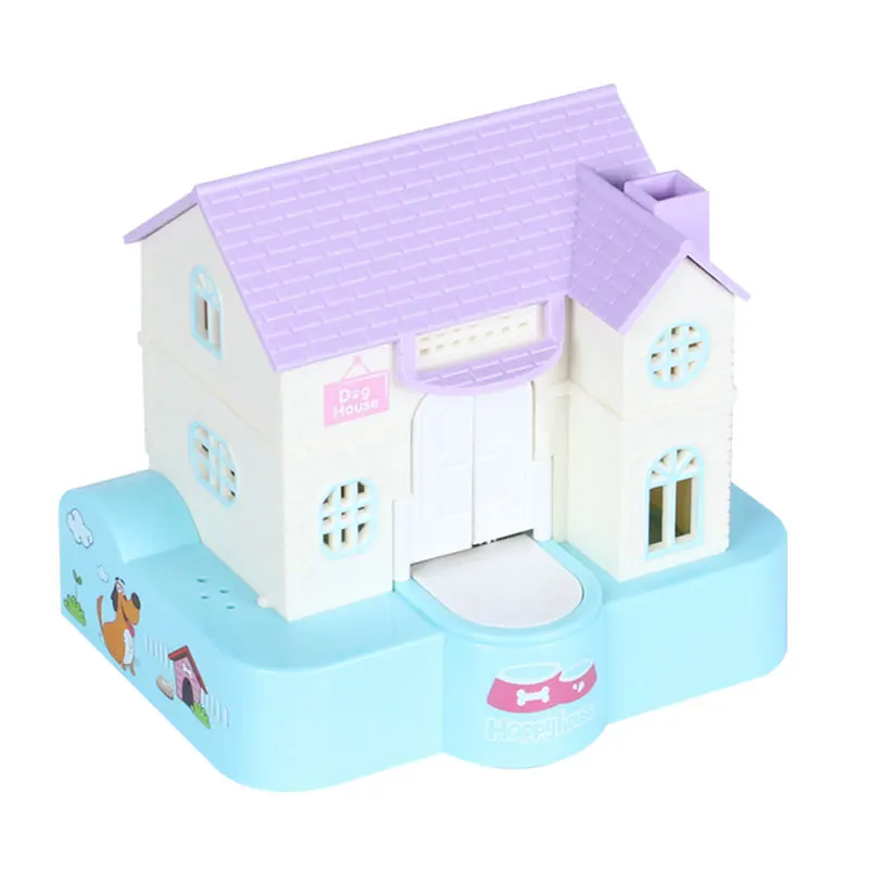 doggy eating coin piggy bank  house bank