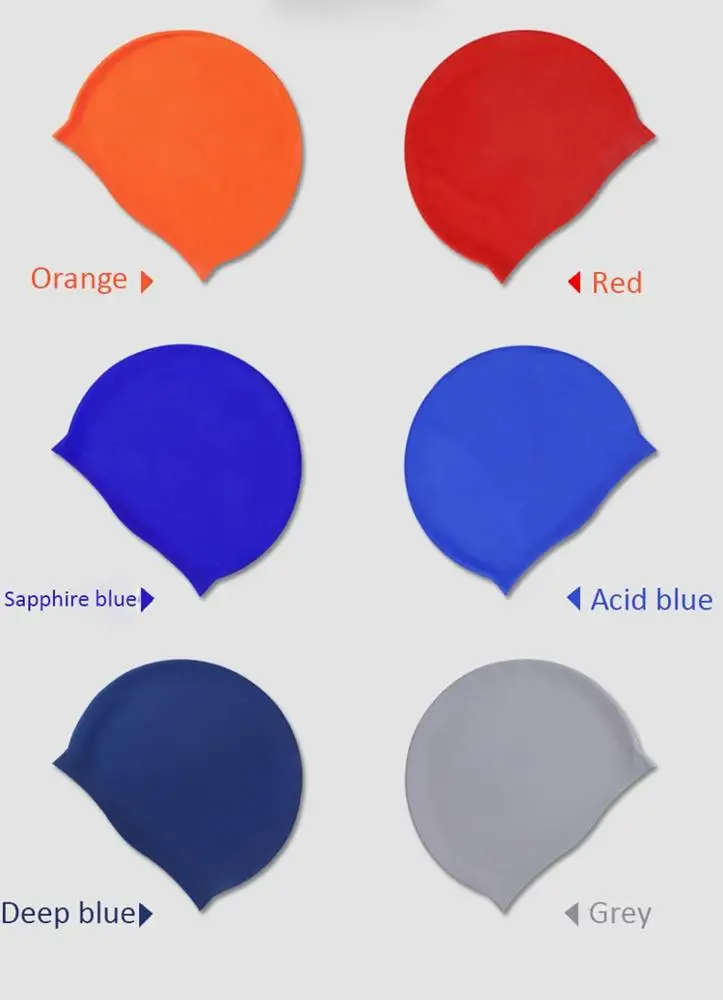 OKSILICONE высококачественный Удобный спортивный водонепроницаемый плавающий коврик для купания силиконовая плавательная шапка длинных коротких