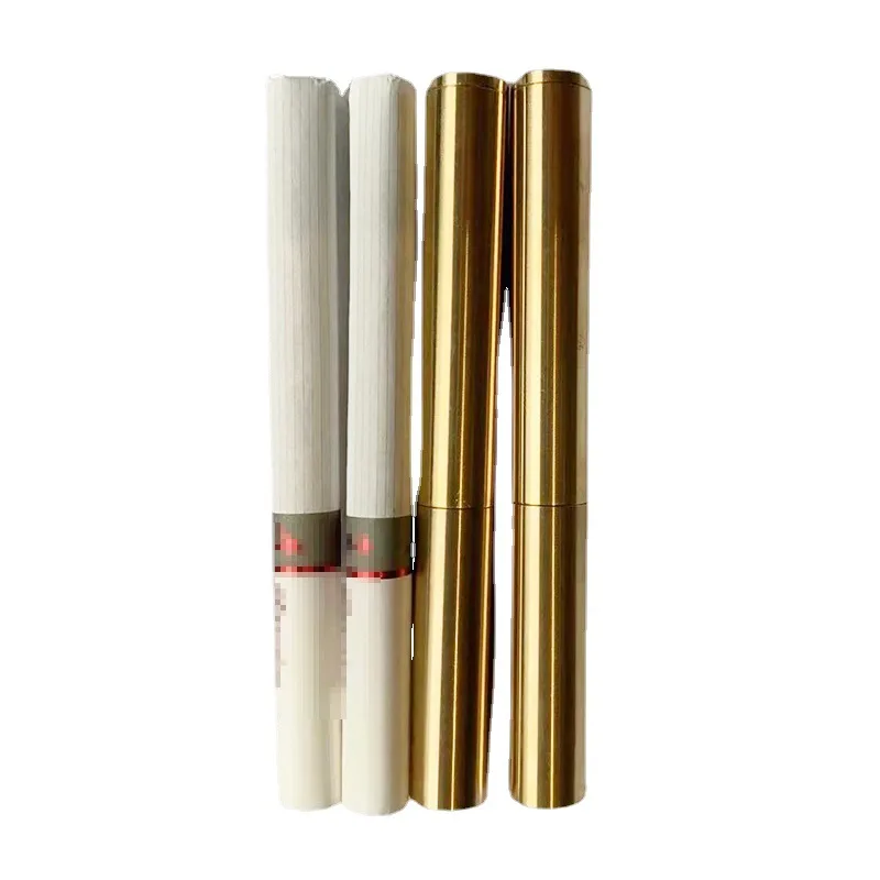 Vintage kerosene lighter Old pure copper creative fine pan Dragon stick Nunchucks Mini pocket lighter for men Caka lighter