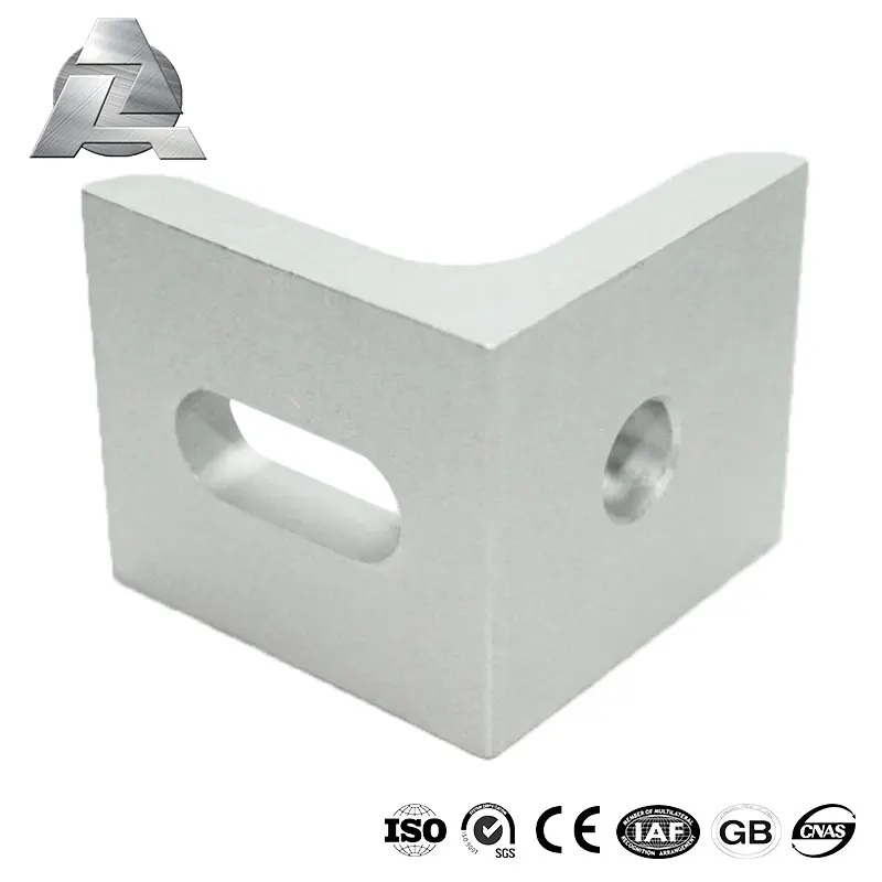 Aluminum 20 25 30 40 series t slot profile accessories connector 2 holes slotted angle inside corner brace bracket