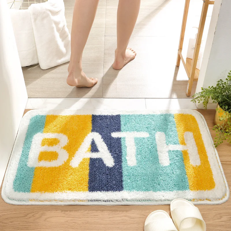 
World Hot Wholesalerugs Quick Dry Soft Kitchen Bedside Bathroom Anti-Slip Floor Bath Rugs Mat 40cm 50cm 60cm 80cm Bathroom Rugs 