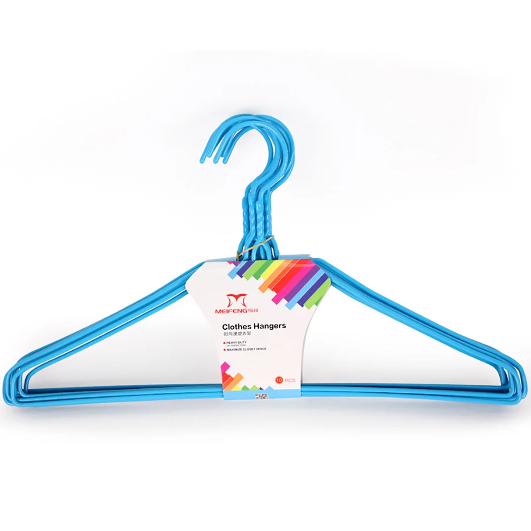 Cheap PE Coated Hanger Colorful Clothes  Metal Hanger For Clothes Storage
