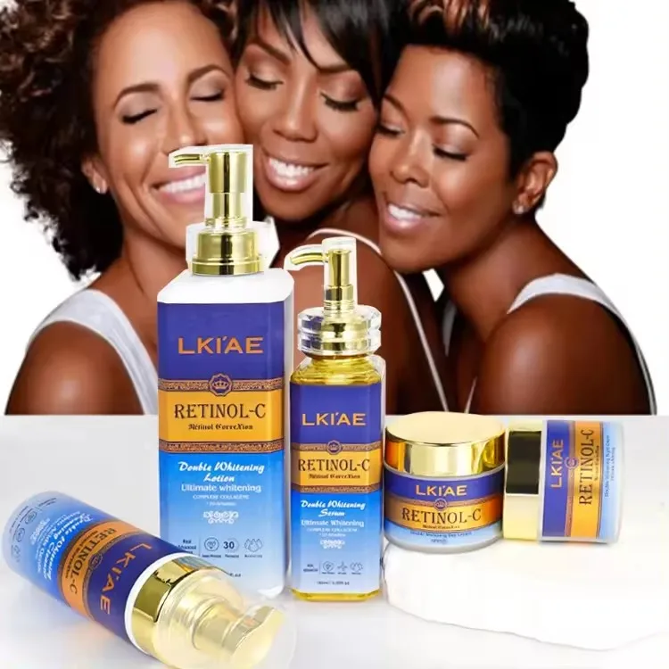 Private Label RETINOL  Moisturizing Whitening Brightening Skin Care Kit Arbutin Lotion Cream Serum Cleanser Skin Care Set