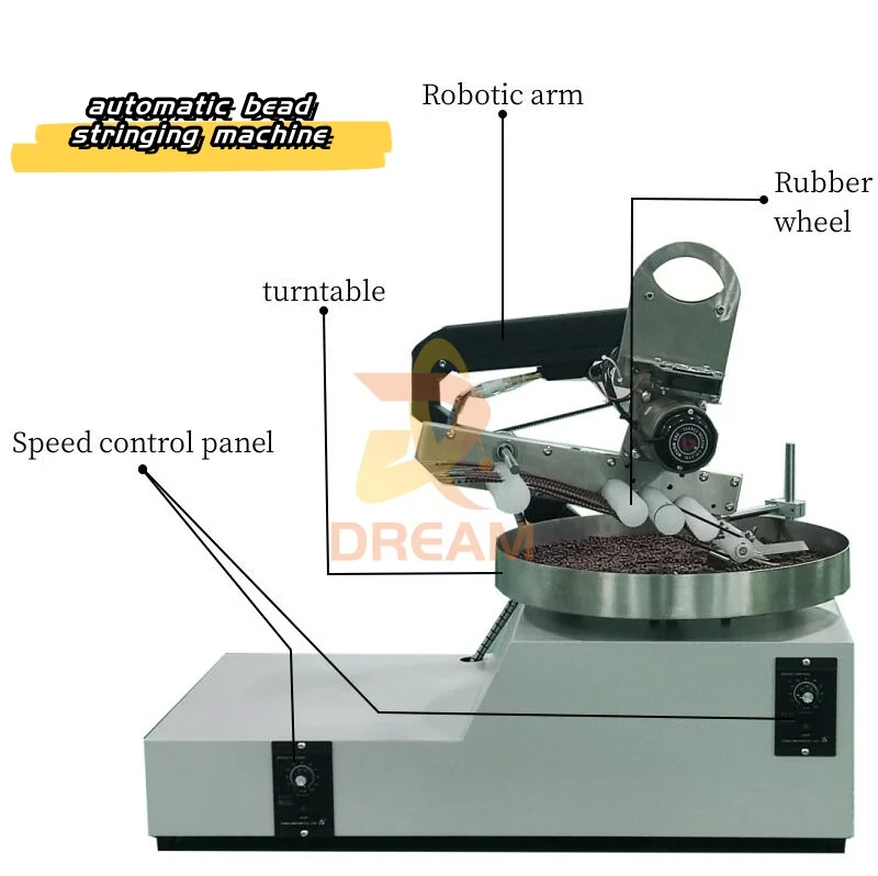 Automatic Plastic Beads Strings Machine Pearl Seed Bead String Machines for Round Beads