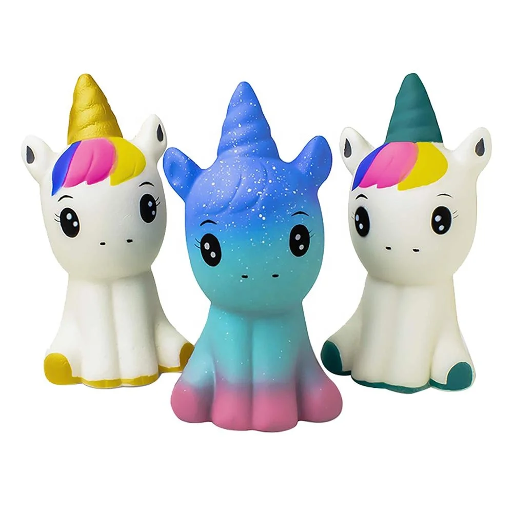 
New design trend binaural unicorn toys slow rising pu foam jumbo squishies animals unicorn squishy toy 