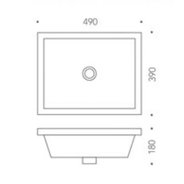 Rectangular Under Counter Hand Wash Basin Factory Wholesale Vanity Basin Ceramic White Bathroom Sink With Overflow