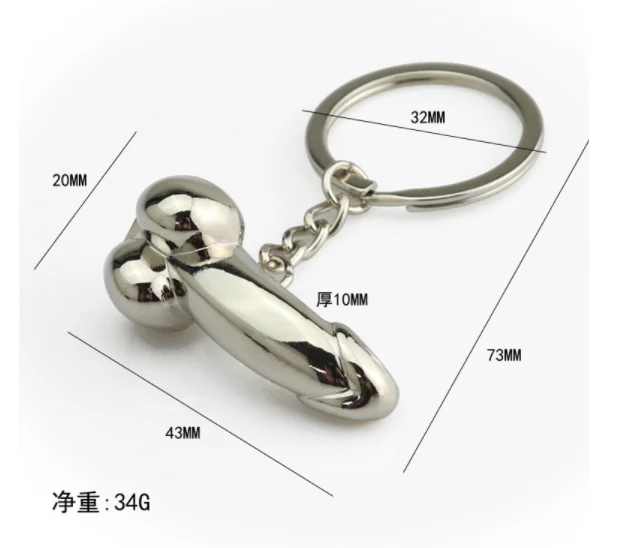 metal sex key chain Rings Dildo Penis Sex Accessories, Sex Shop Funny Adult Products Decoration sexy cock key ring