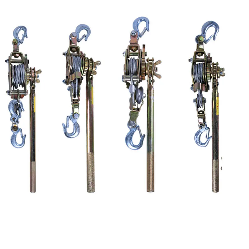 High Quality Manual Multifunction Wire Rope Tensioner Double Hook Electrician Ratchet Tighten Lifting Tools Pull Cable Clamp