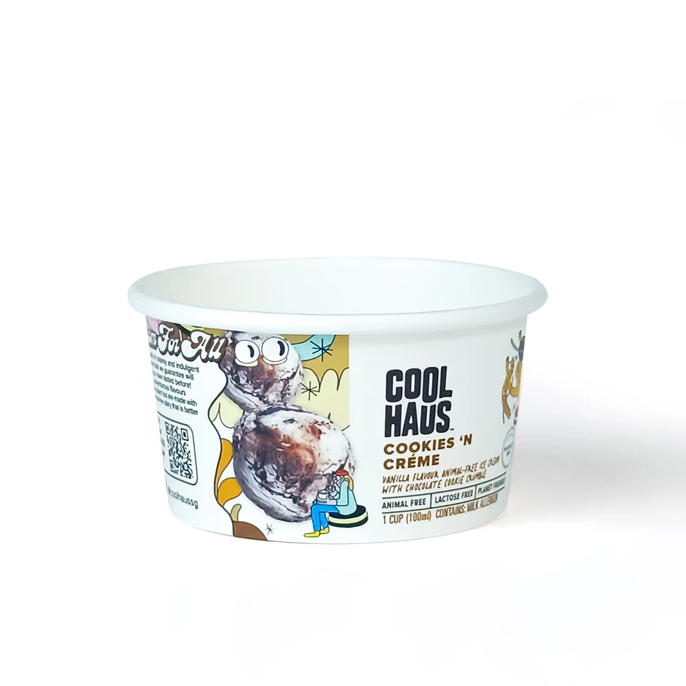 3 4 6 8 12 16 oz 120 150ml customized ice cream bowl ice cream cup packaging with lid small ice cream cup