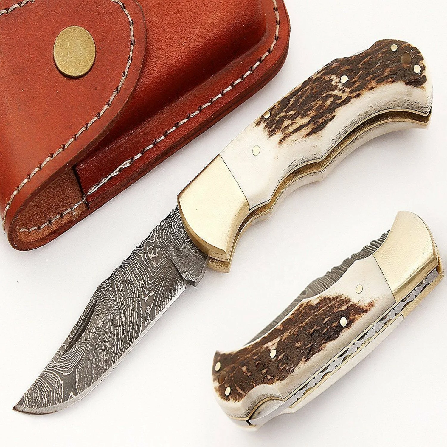 Складной нож из дамасской стали ручной работы на заказ, универсальный нож с внутренним замком, простой в использовании острый уличный нож