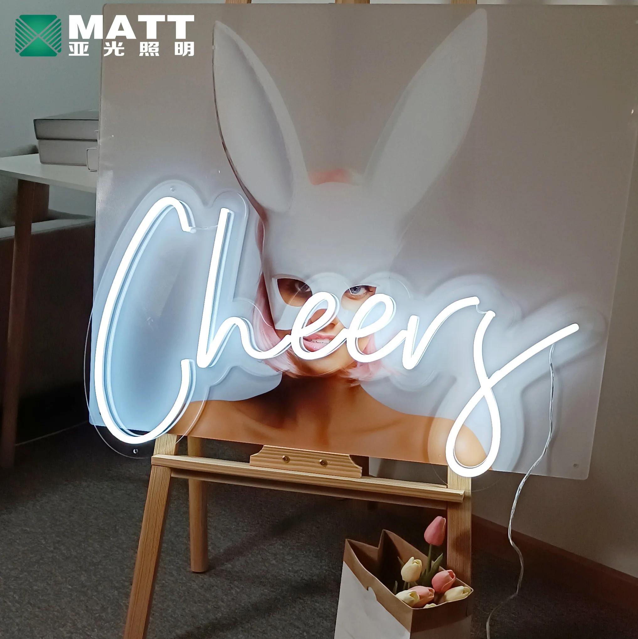 Matt Dropshipping factory outlet custom light LED neon sign Cheers
