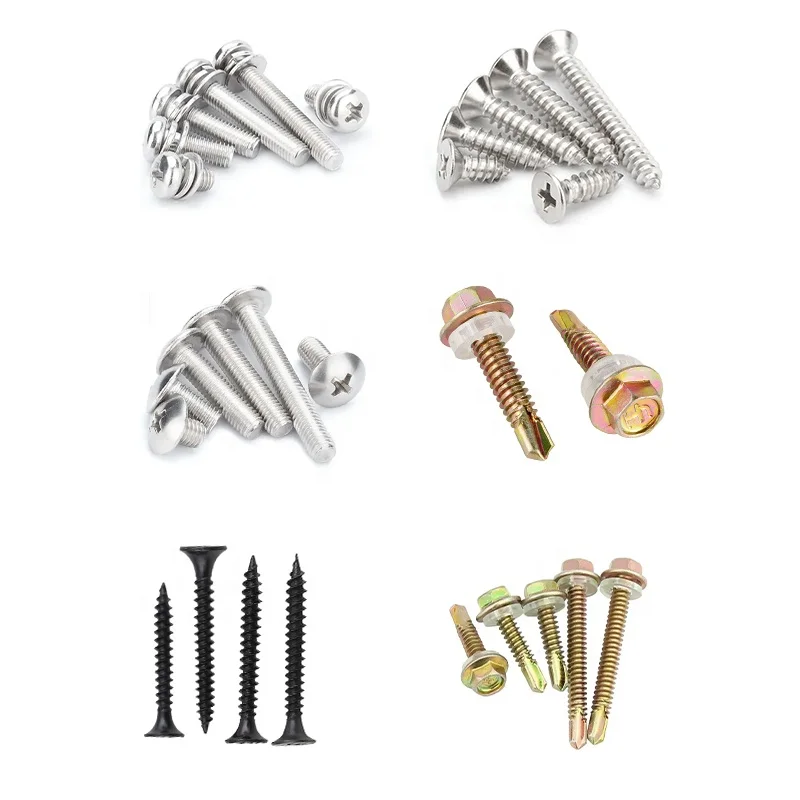 Винты для резьбового станка из черного оксида, крепежные винты для бетона, Заводские винты с шестигранной головкой