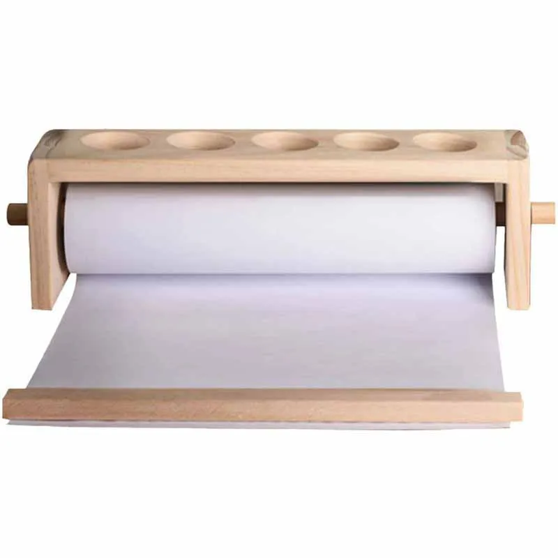 Easel Roll Dispenser Wooden Holder with Art Drawing Paper for Kids DIY Art Painting Drawing Writing