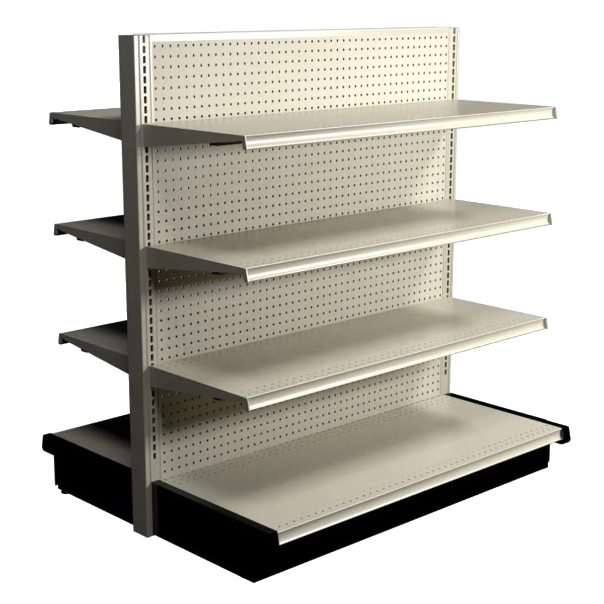 Island Metal Fruit Vegetable Double-Side Display Gondolas Storage Shelf Candy Supermarket Gondola Shelving For Sale