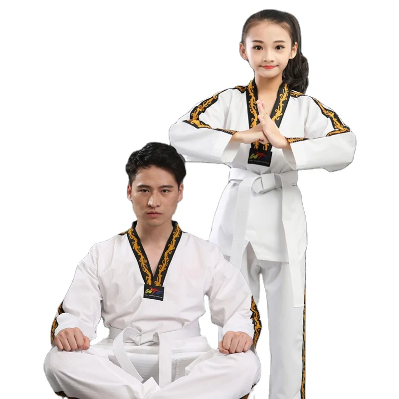 Taekwondo Uniform Premium Quality Custom Logo Breathable Martial Arts Clothing Sport Taekwondo Uniforme Korea Dobok