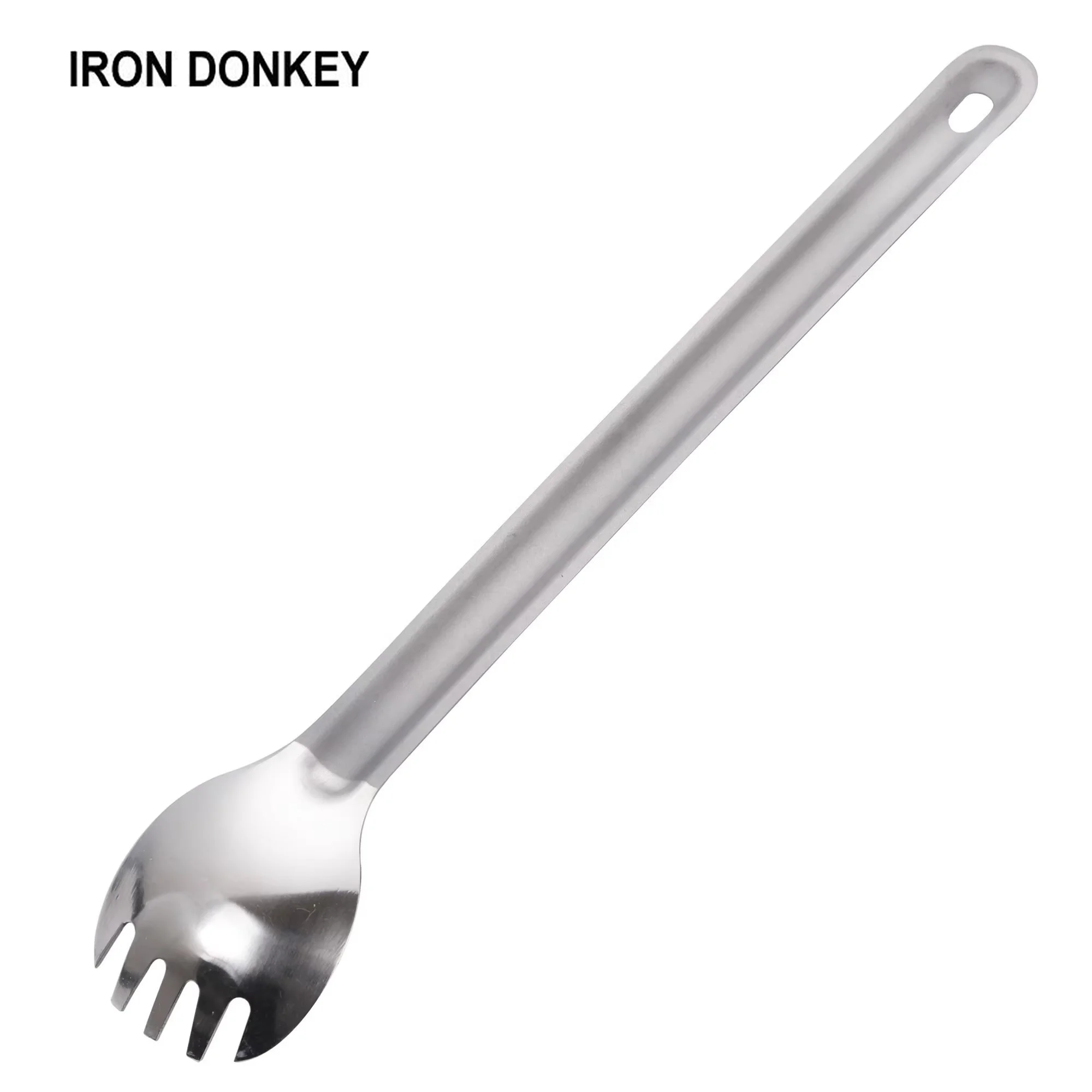 IRONDONKEY Wholesale Camping Travel Ultra Light Coffee Spoon Outdoor Titanium Tableware Pure Titanium Long Handle Extended Spoon