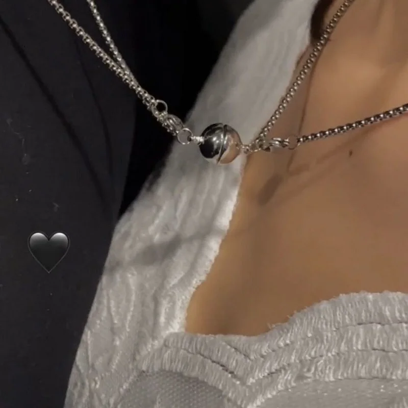 Парные ювелирные изделия Collana coppia из нержавеющей стали с подвеской в форме сердца мужские парные подвески для геев магнитное ожерелье друзей
