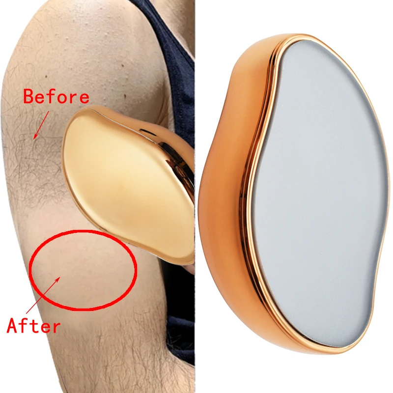 Glass Grooming Kit Hair Remover Hot Wholesale Physical Hair Removal Magic Painless Crystal Face Leg Body Arm Remover 105*60*35mm