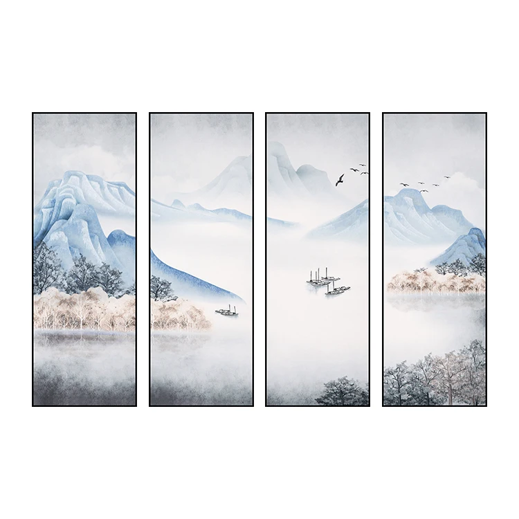 Guanpai new Chinese style embroidery light luxury modern ink landscape decorative painting