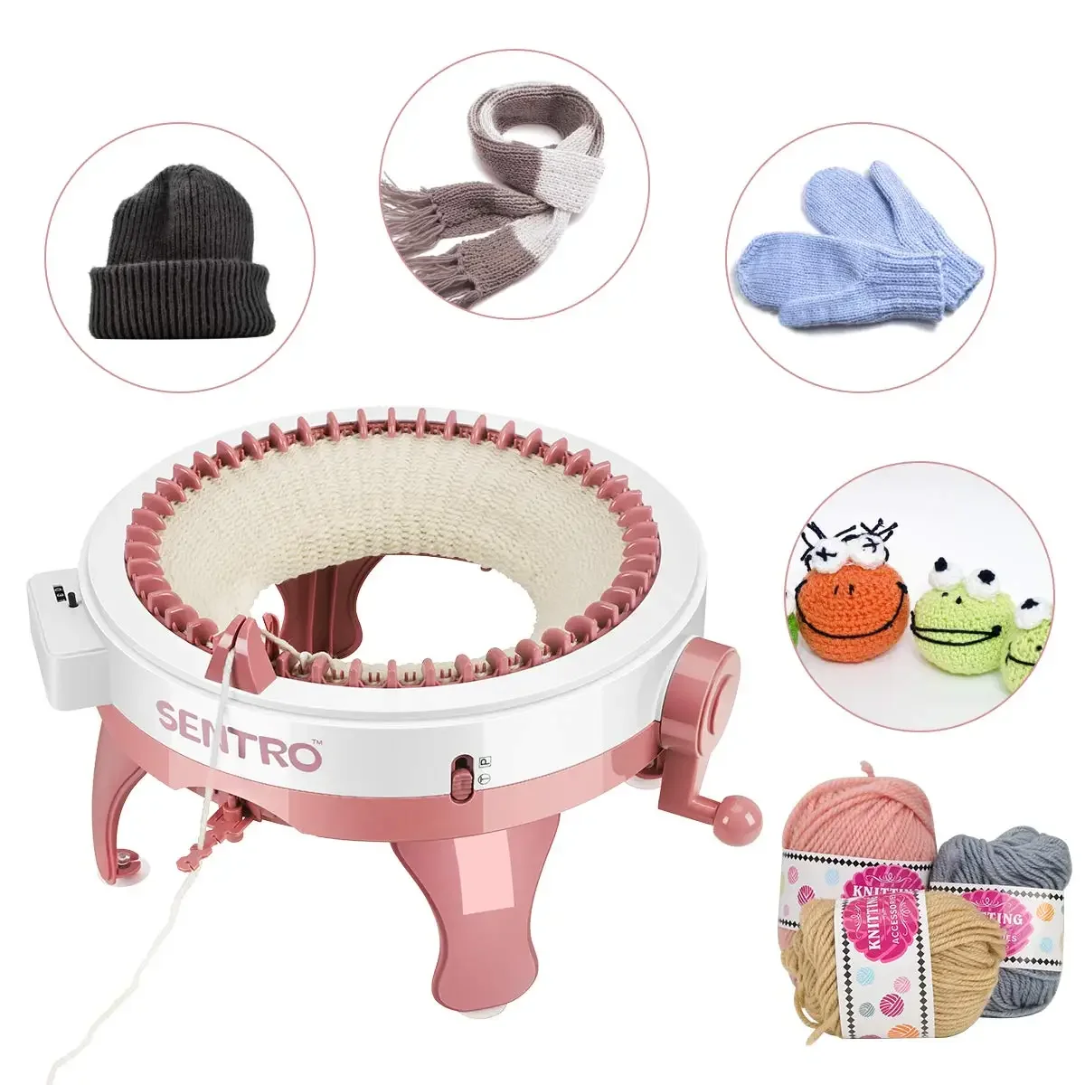 Sentro New Factory Direct Price Hand Sentro Knitting Machine 48 Needles Circular Knitting Loom Machine With Row Counter