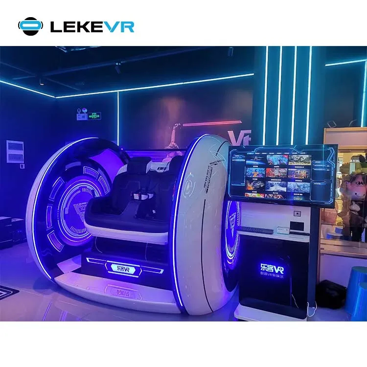 Оборудование для парка развлечений LEKE VR 9D 2 сиденья Игры яйцо кинотеатр симулятор стул машина