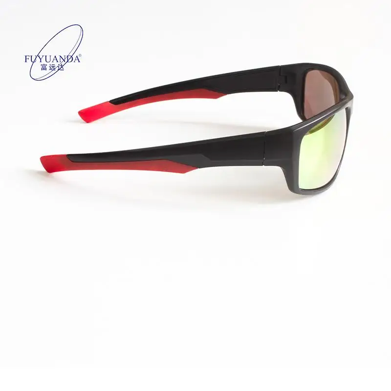 Fuyuanda TR90 Bike Men Outdoor Cycling Sports Sunglasses 100% UV TAC Lens Wrap Custom Logo Black Blue Photochromic Protection