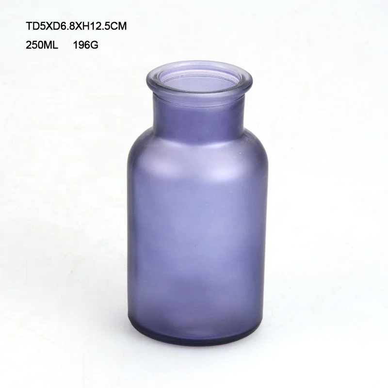 wide mouth 30ml 60ml  125ml 250ml ultraviolet glass  Apothecary Bottle with glass stopper airtight