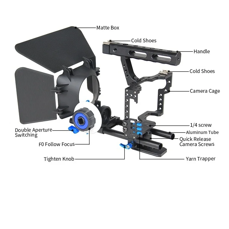 Good Photo Studio Accessory Camera Stabilizer DSLR Rig Movie Kit tik tok stabilization system Support Cage Matte Box Focus D221