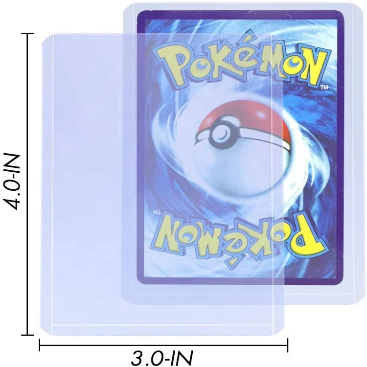 Пользовательский 3x4 ПВХ прозрачный Пенни Спорт Бейсбол жесткий Бизнес Торговый Toploader карты рукава протектор держатель