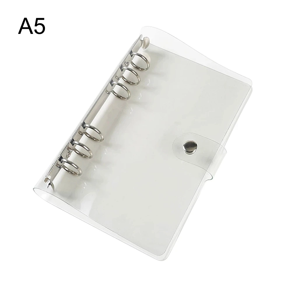Transparent PVC Loose-leaf Notebook Cover A5/A6/A7 Rainbow Hand-book DIY Transparent Coil 2021 School Office Supplies