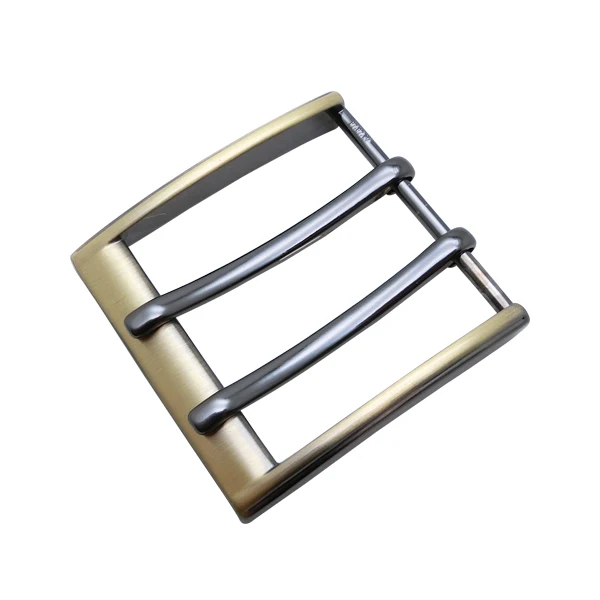 High-Grade Zinc Alloy Bag Accessory Western Metal Belt Buckle With Double Pin For Man Leather Perforated Belt