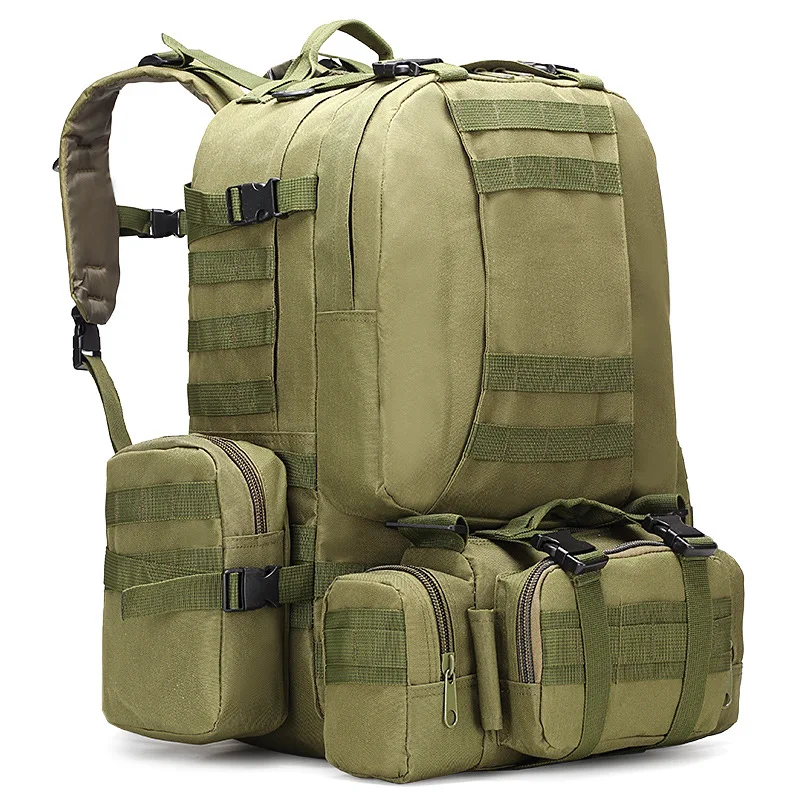 50-55L Multifunctional Tactical Climbing Bag Outdoor Camouflage Rucksack Set Travel Bag Practical Hunting Backpack