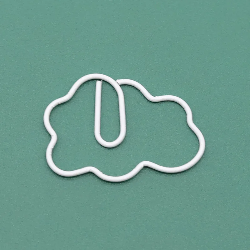 Sododo Metal White Cloud Paper Clip for Sorting Office Files Book Test Papers Other School Supplies