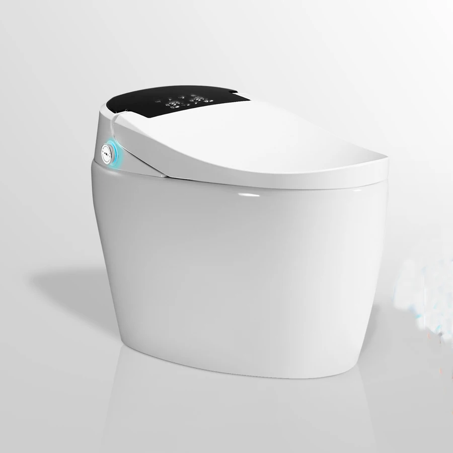 663 Luxury elegant design tankless ceramic bathroom one piece smart toilet intelligent