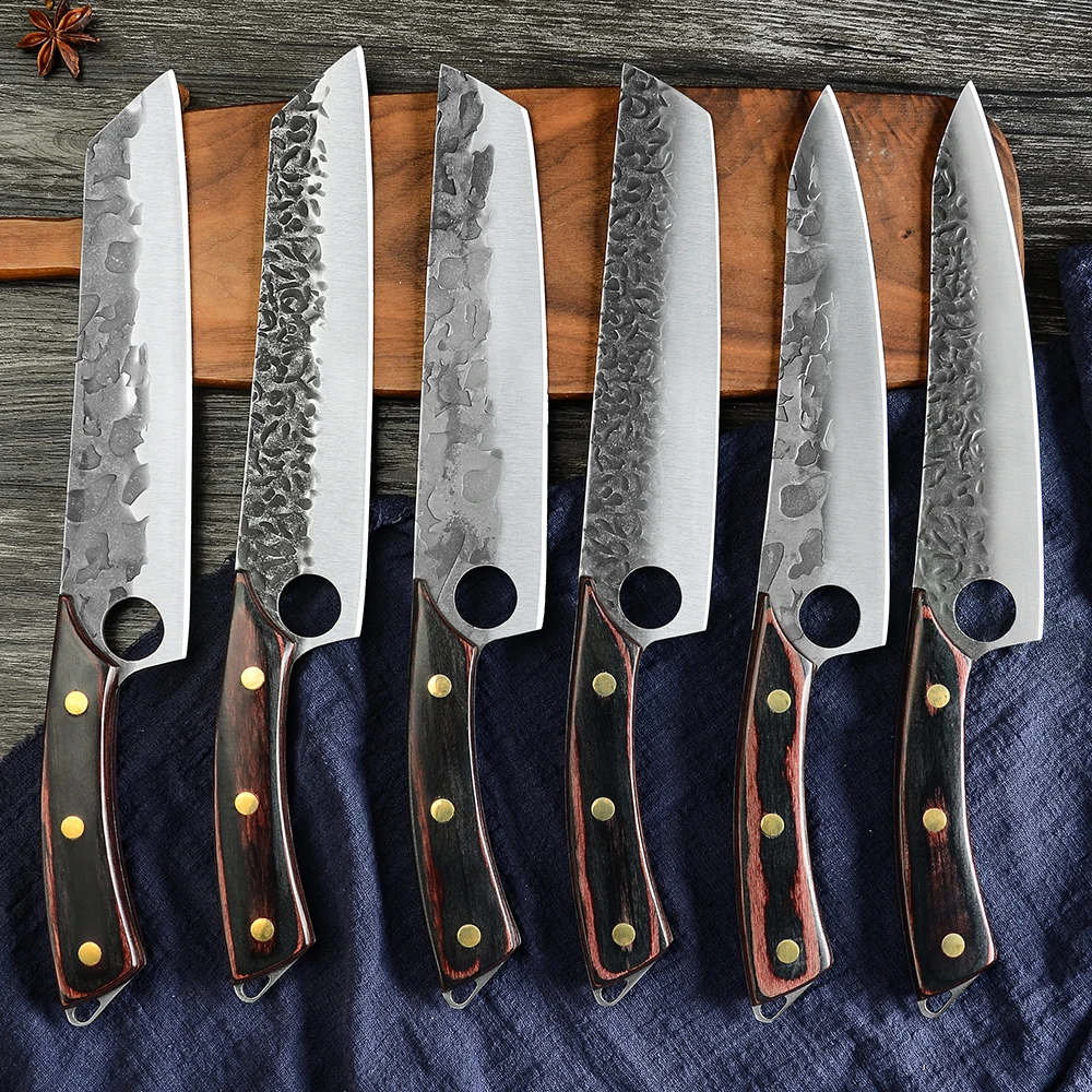 Xingye Customized Full Tang Handle Multifunction Forged Hammer Tactical Stainless Steel Bbq Fillet Chef Kitchen Single Knife