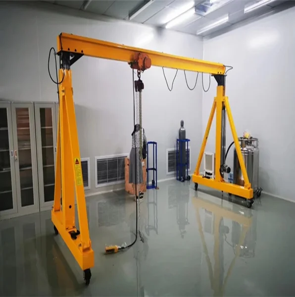 Factory workshop mini gantry crane 1ton 2ton 3ton 5ton small mobile gantry crane for sale