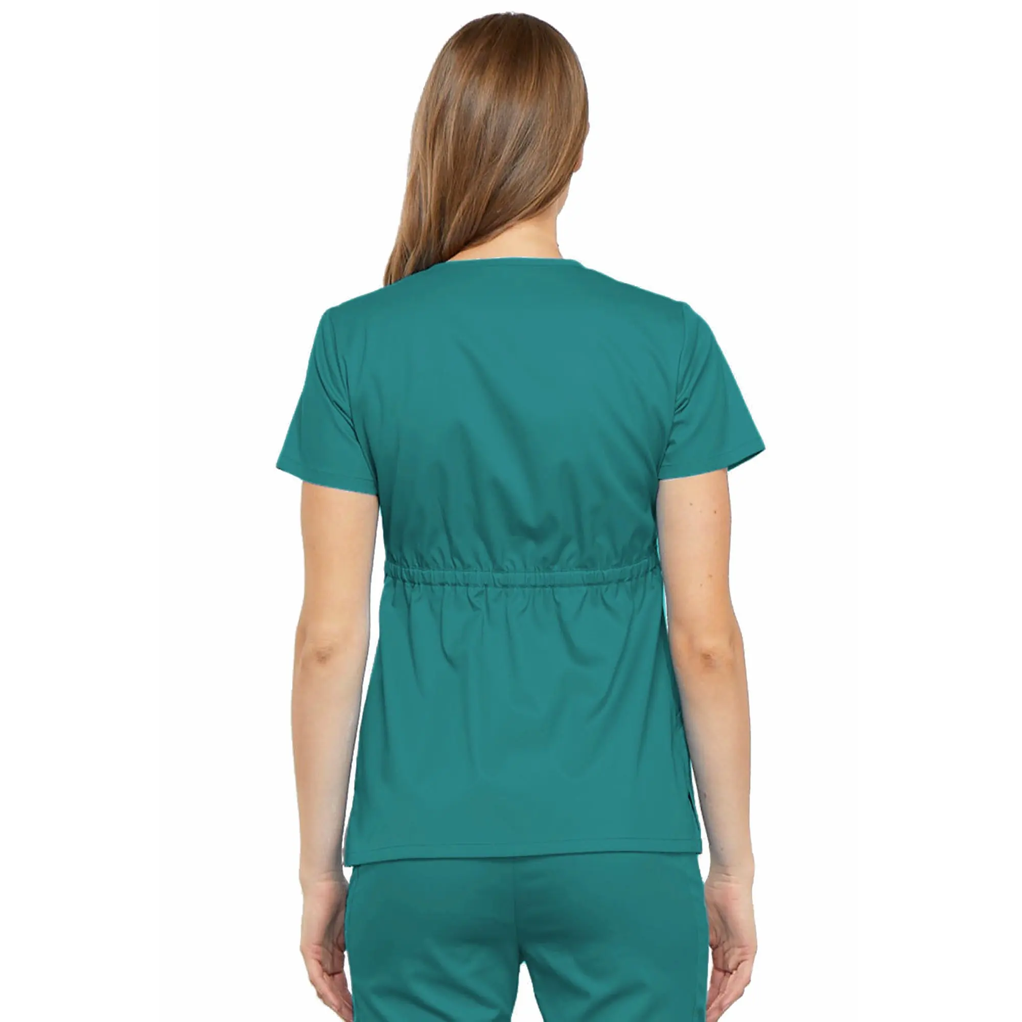 Custom 4 way stretch spandex stacked pants nurses hospital uniforms nursing scrubs suit uniforms  women scrub sets uniform