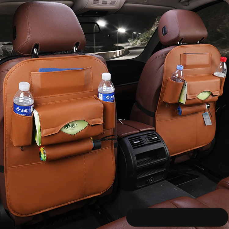 new design car back front seat protector organizer with lots of pockets