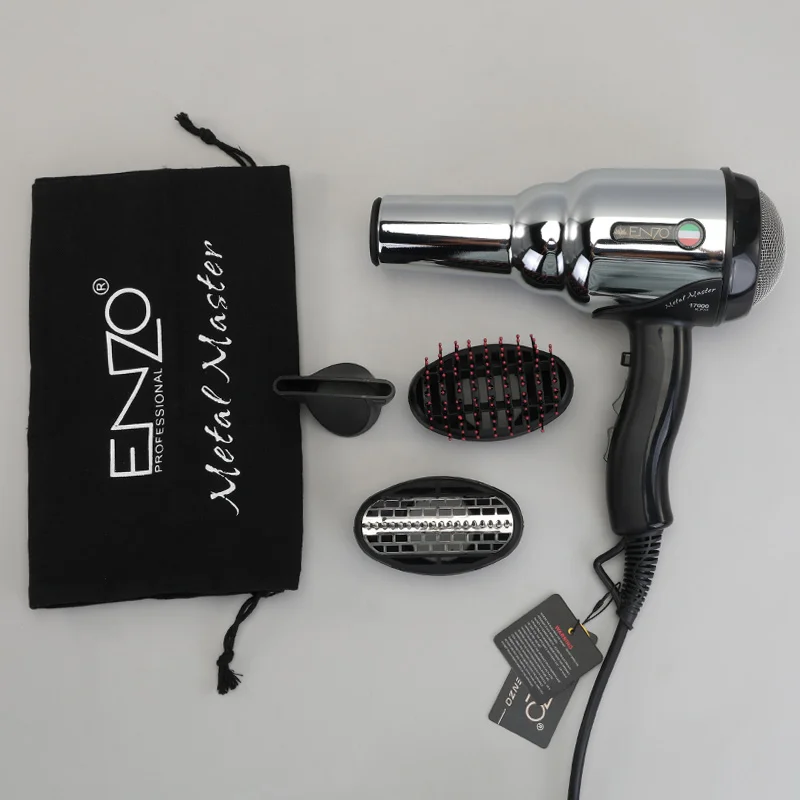 ENZO Hot Selling Metal Shell 1845w Household Quick Dry Hair Blower Dryer Machine Ac Motor Energy Saving Electric Hair Dryer