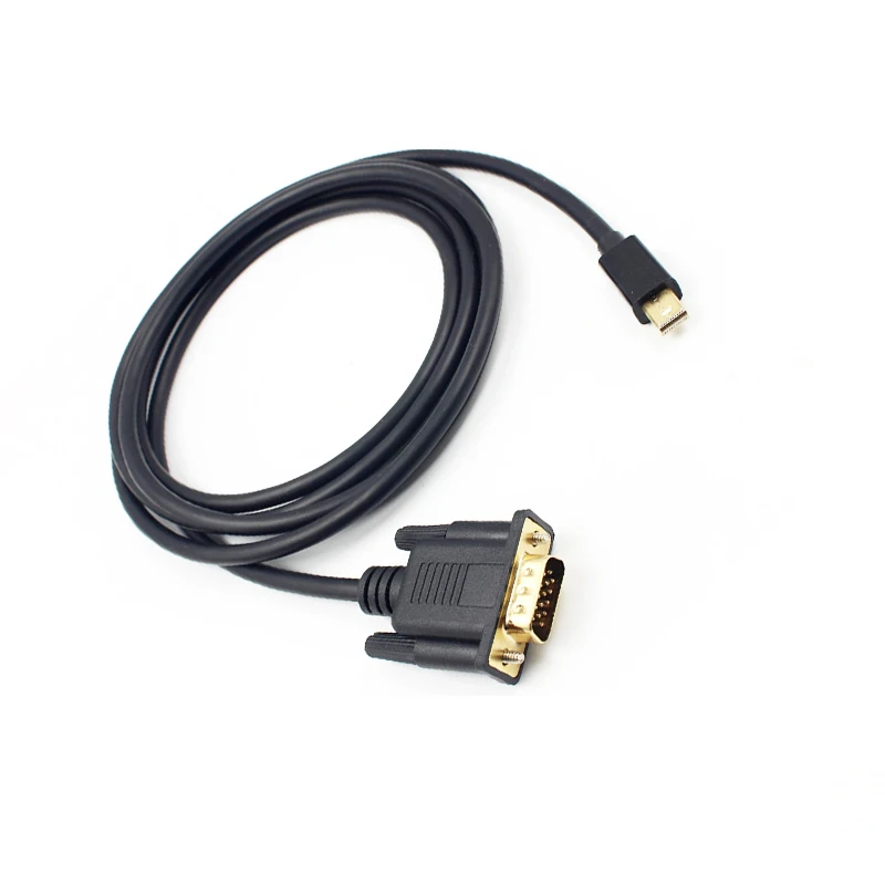 Mini Displayport To Vga Adapter Cable Mini DP to VGA Video Convertor Cable for Mac/PC 1920x1200 - White