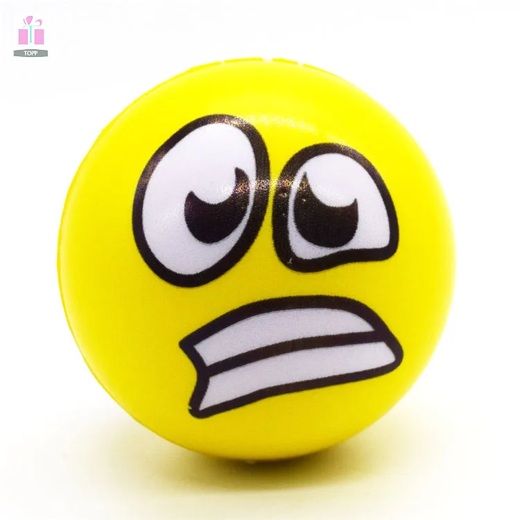 Promotional Anti Stress Squeeze Toys Smiley Stress Ball Custom Shape For Gifts And Premiums