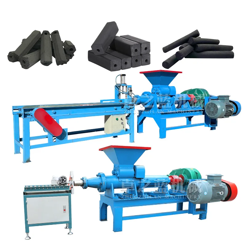 Large Discount  Coal Charcoal Powder Extruder Machinery Plant Coconut Shisha Charcoal Briquette Machine