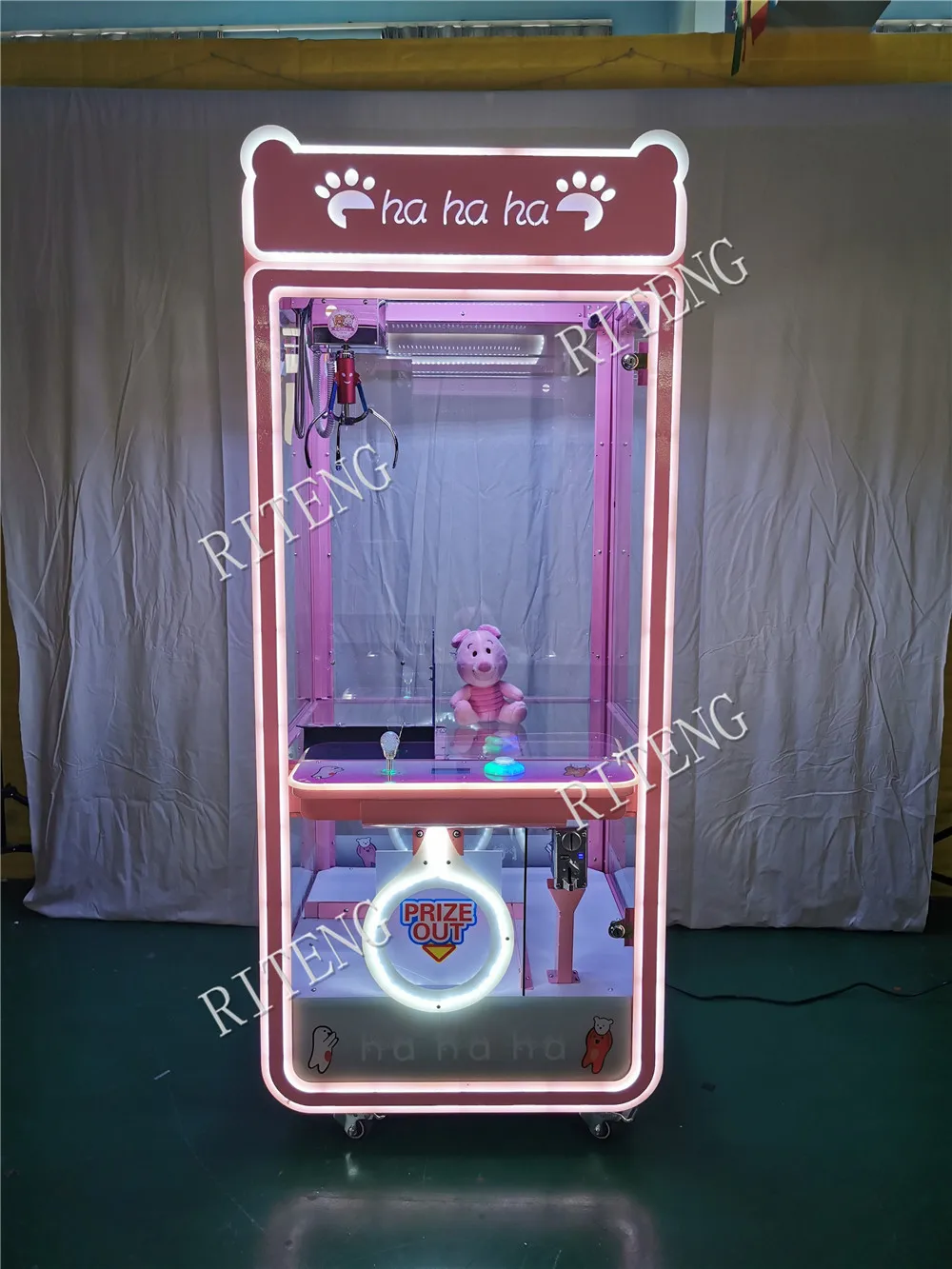 Riteng Branded Diy Doll Park Claw Machine Capsules Large Plush Stacked Outdoor Crane Claw Machine for Sale