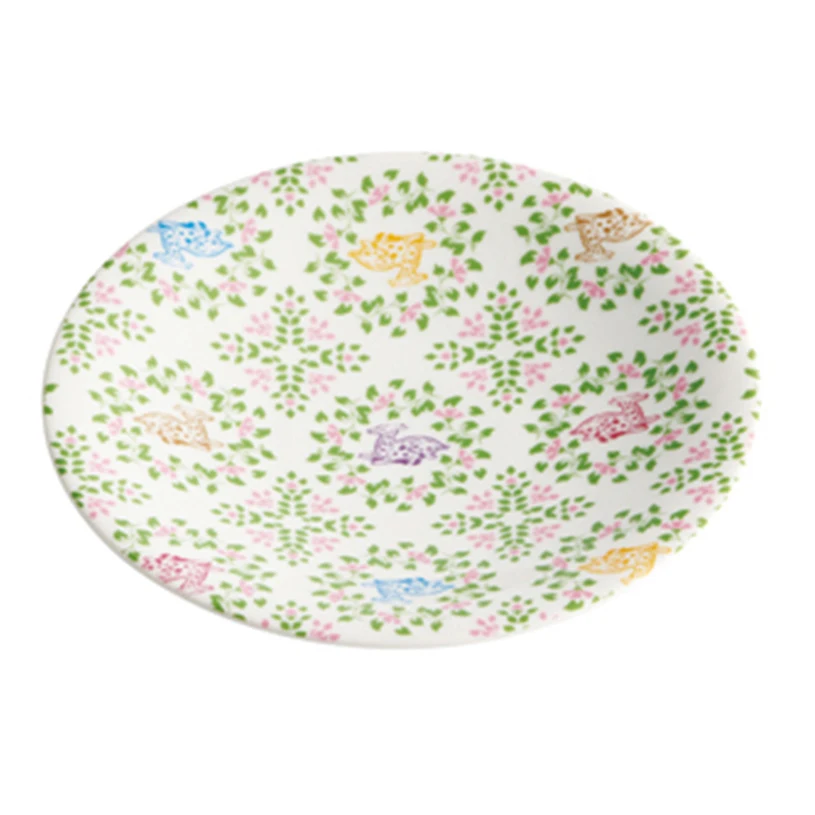 Japanese high quality tenpyo pattern mini soy sauce retro ceramic dish